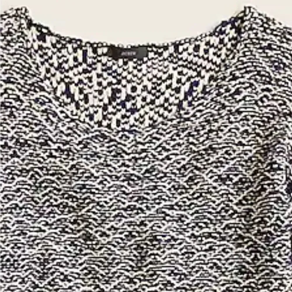 J CREW Sweater Tunic Boatneck Marled Cotton Blend